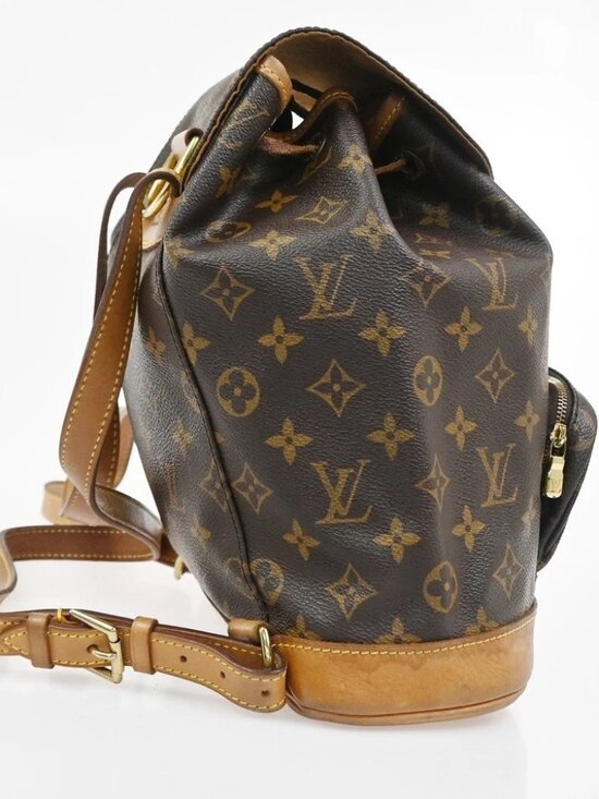 LOUIS VUITTON Montsouris MM Backpack Bag Monogram Leather Brown M51136 13CA842 main image 10